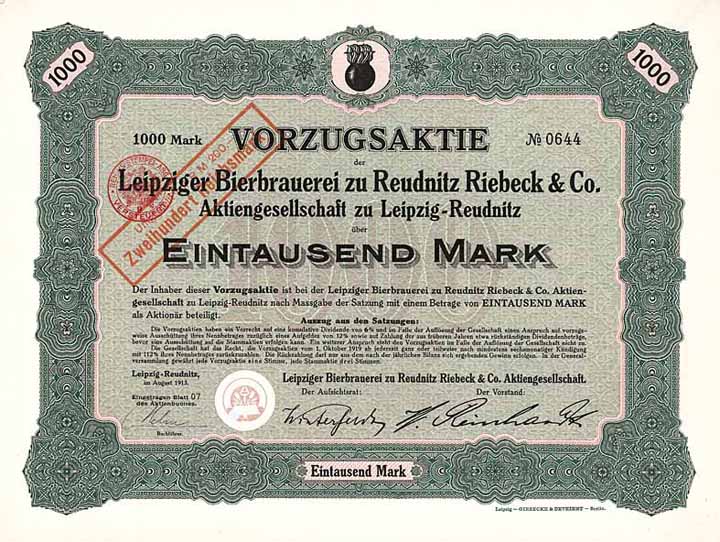 Leipziger Bierbrauerei zu Reudnitz Riebeck & Co. AG