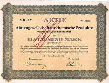 AG für chemische Produkte vormals H. Scheidemandel