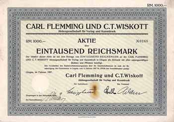 Carl Flemming und C.T. Wiskott AG für Verlag und Kunstdruck