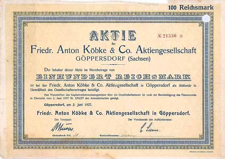 Friedr. Anton Köbke & Co. AG