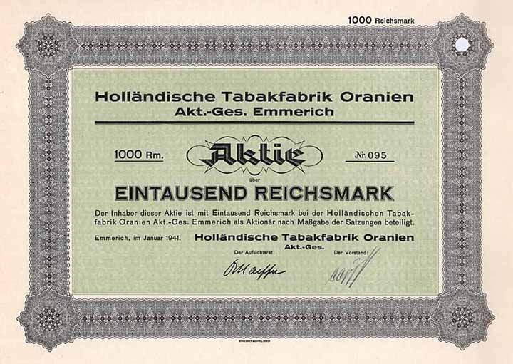 Holländische Tabakfabrik Oranien AG