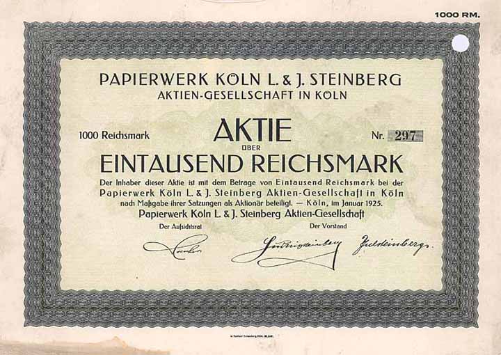 Papierwerk Köln L. & J. Steinberg AG