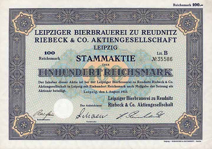 Leipziger Bierbrauerei zu Reudnitz Riebeck & Co. AG