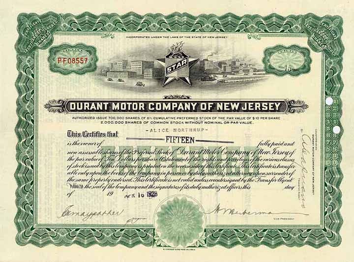 Durant Motor Co. of New Jersey