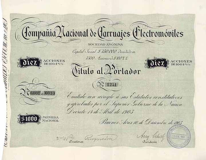 Compania Nacional de Carruajes Electromóviles S.A.