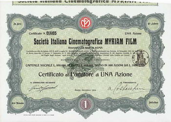 Soc. Italiana Cinematografica MYRIAM FILM S.A.