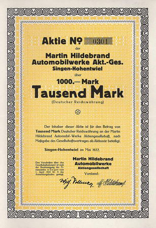 Martin Hildebrand Automobilwerke AG