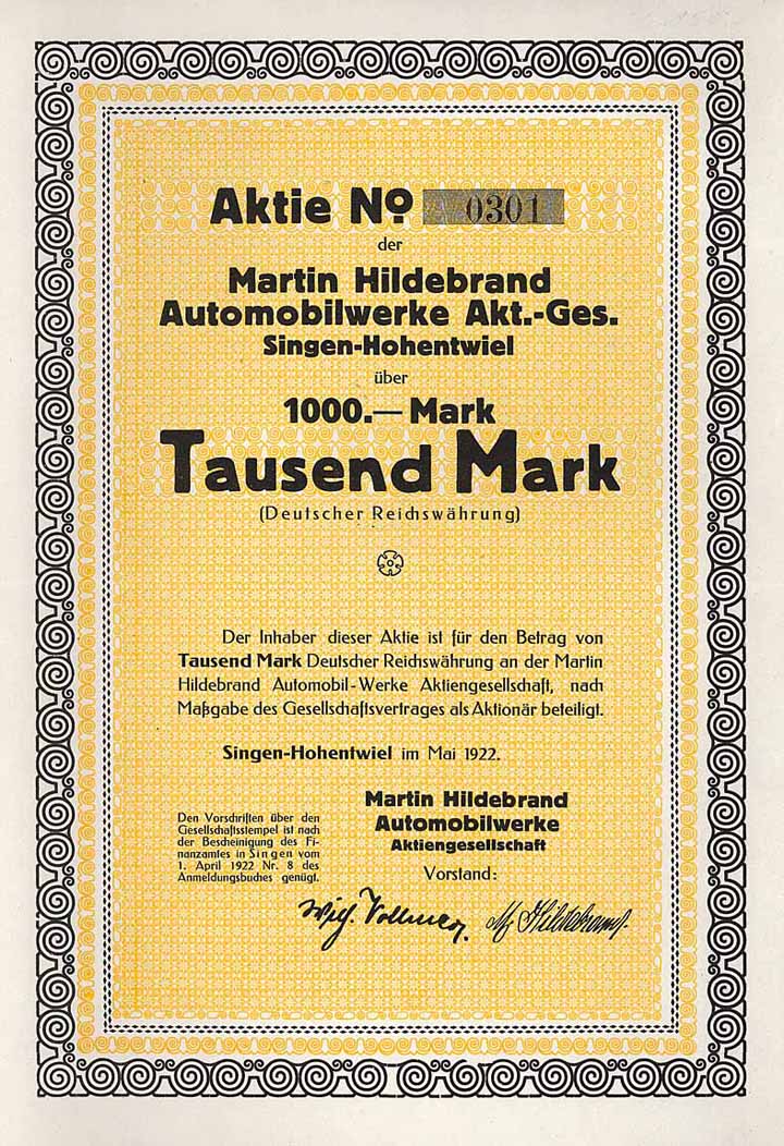 Martin Hildebrand Automobilwerke AG