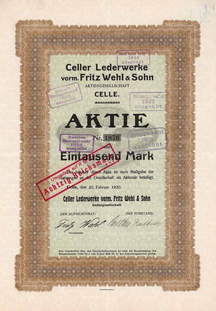 Celler Lederwerke vorm. Fritz Wehl & Sohn AG
