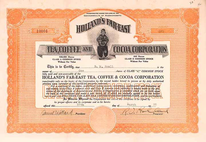 Holland's Far-East Tea, Coffee and Cocoa Corp.