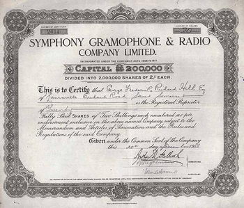 Symphony Gramophone & Radio Co.