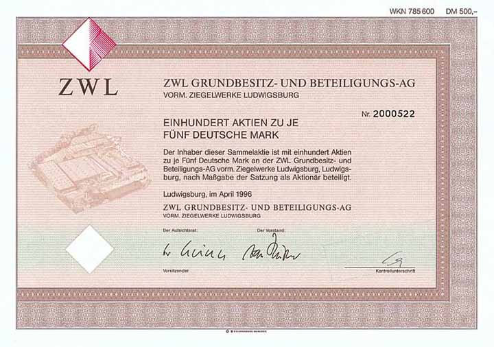 ZWL Grundbesitz- und Beteiligungs-AG vorm. Ziegelwerke Ludwigsburg