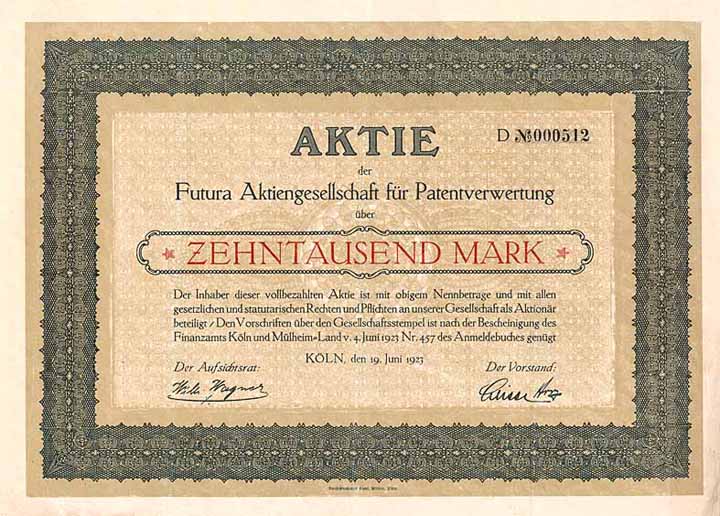 Futura AG für Patentverwertung