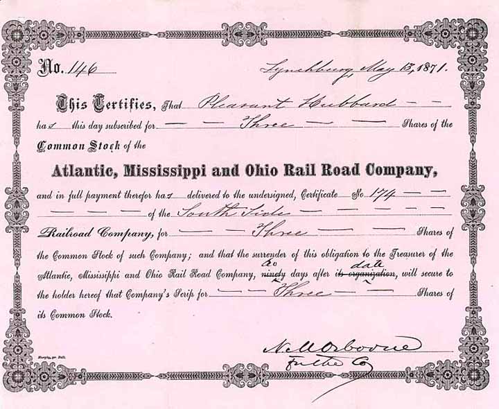 Atlantic, Mississippi & Ohio Railroad
