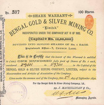 Bengal Gold & Silver Mining Co. Ltd.