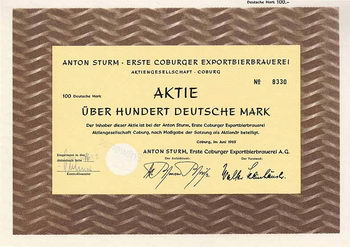 Anton Sturm Erste Coburger Exportbierbrauerei AG