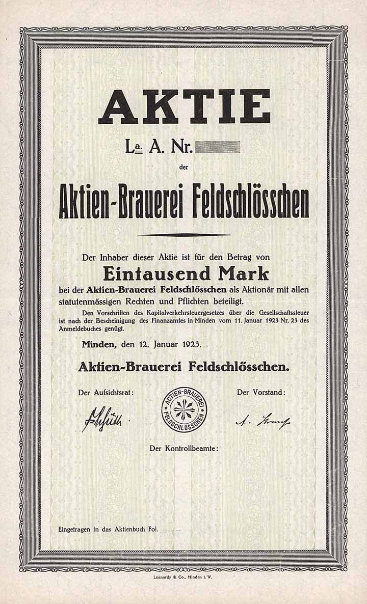 Aktien-Brauerei Feldschlösschen