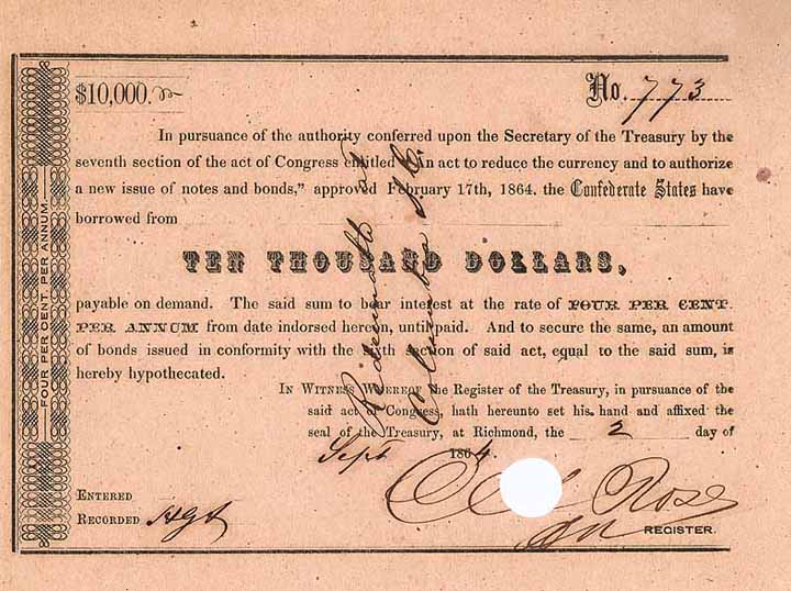 Confederate States of America, Cr. 162 F (R5) - Ball 349 (R6)