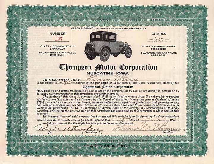 Thompson Motor Corp.
