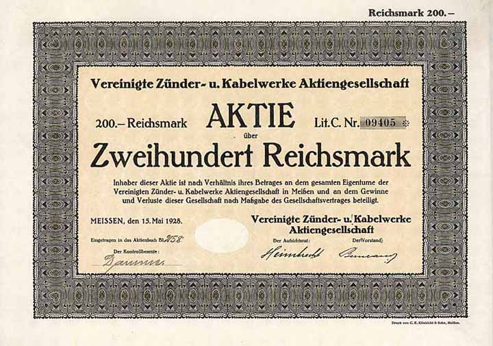 Vereinigte Zünder- u. Kabelwerke AG