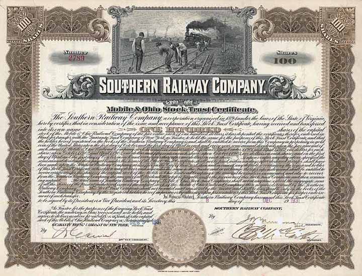 Southern Railway (Mobile & Ohio Stock Trust Certificate)