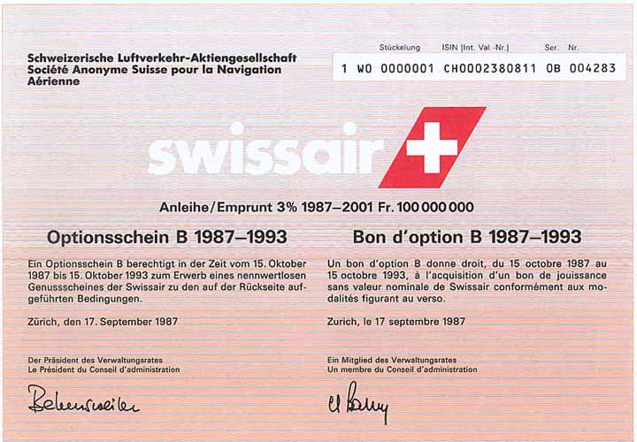 Swissair Schweizerische Luftverkehr-AG