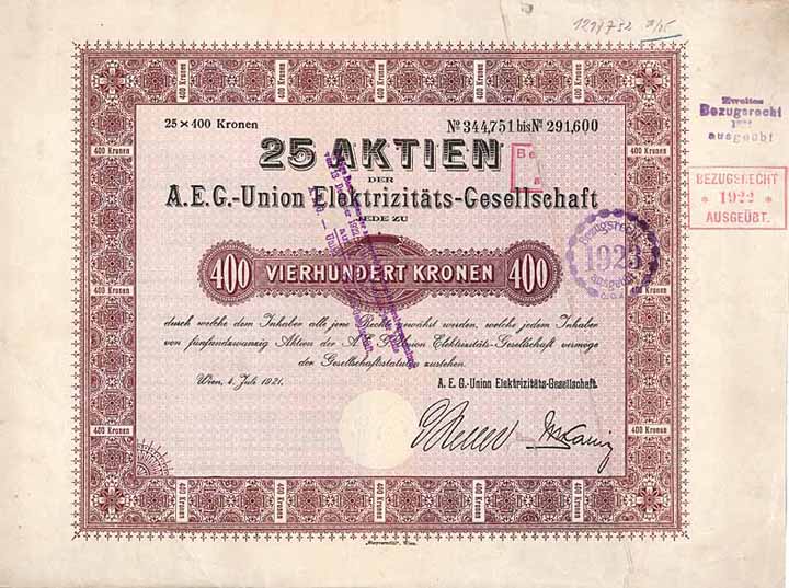 A.E.G.-Union Elektrizitäts-Gesellschaft