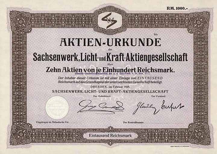 Sachsenwerk, Licht- und Kraft-AG