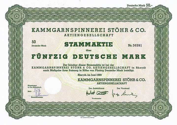 Kammgarnspinnerei Stöhr & Co. AG