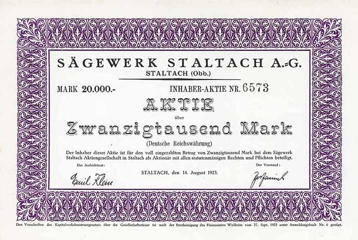 Sägewerk Staltach AG