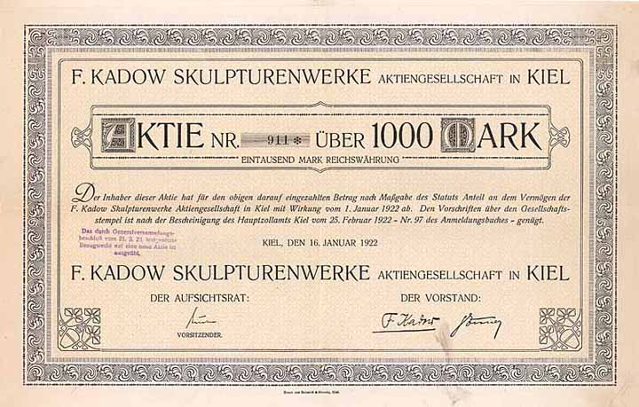 F. Kadow Skulpturenwerke AG