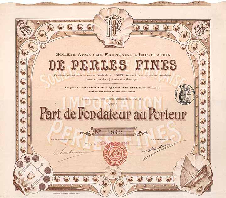 S.A. Francaise d’Importation de Perles Fines