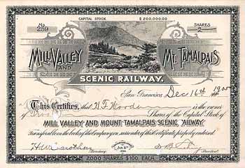 Mill Valley & Mt. Tamalpais Scenic Railway