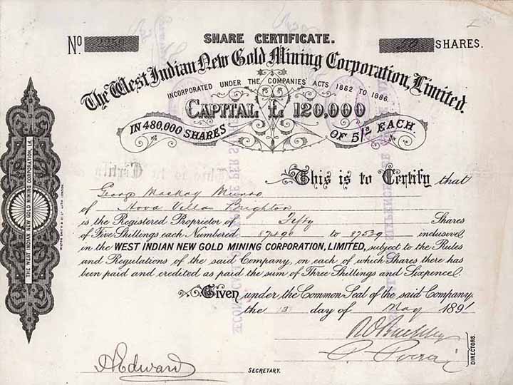 West Indian New Gold Mining Corp.