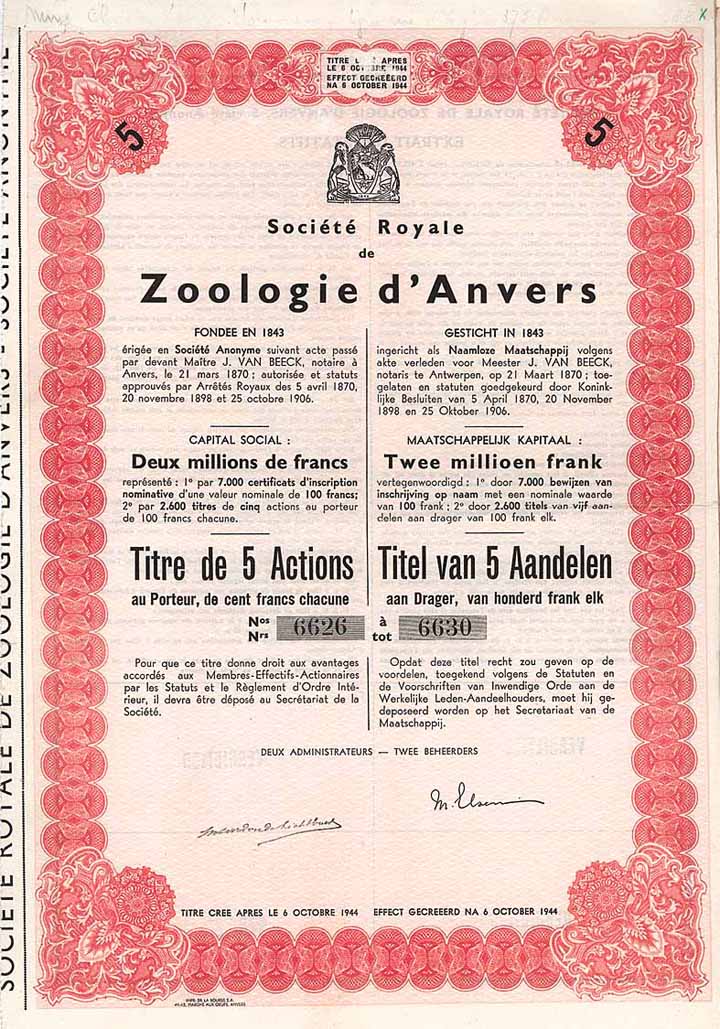 Société Royale de Zoologie d'Anvers