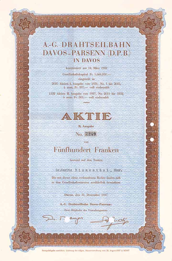 AG Drahtseilbahn Davos-Parsenn