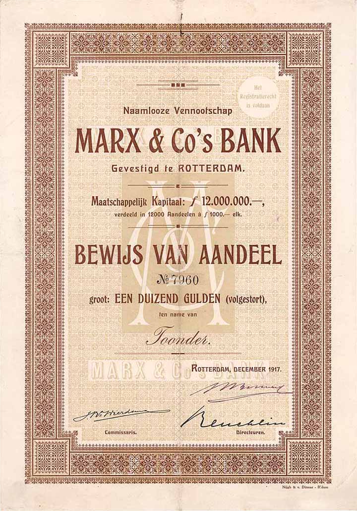 N.V. Marx & Co's Bank