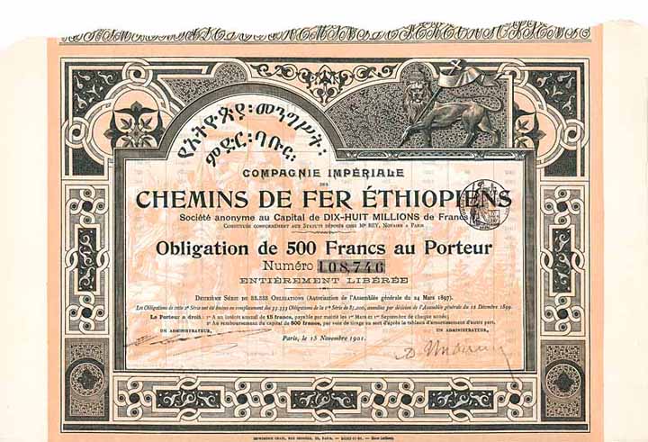 Cie. Impériale des Chemins de Fer Éthiopiens S.A.