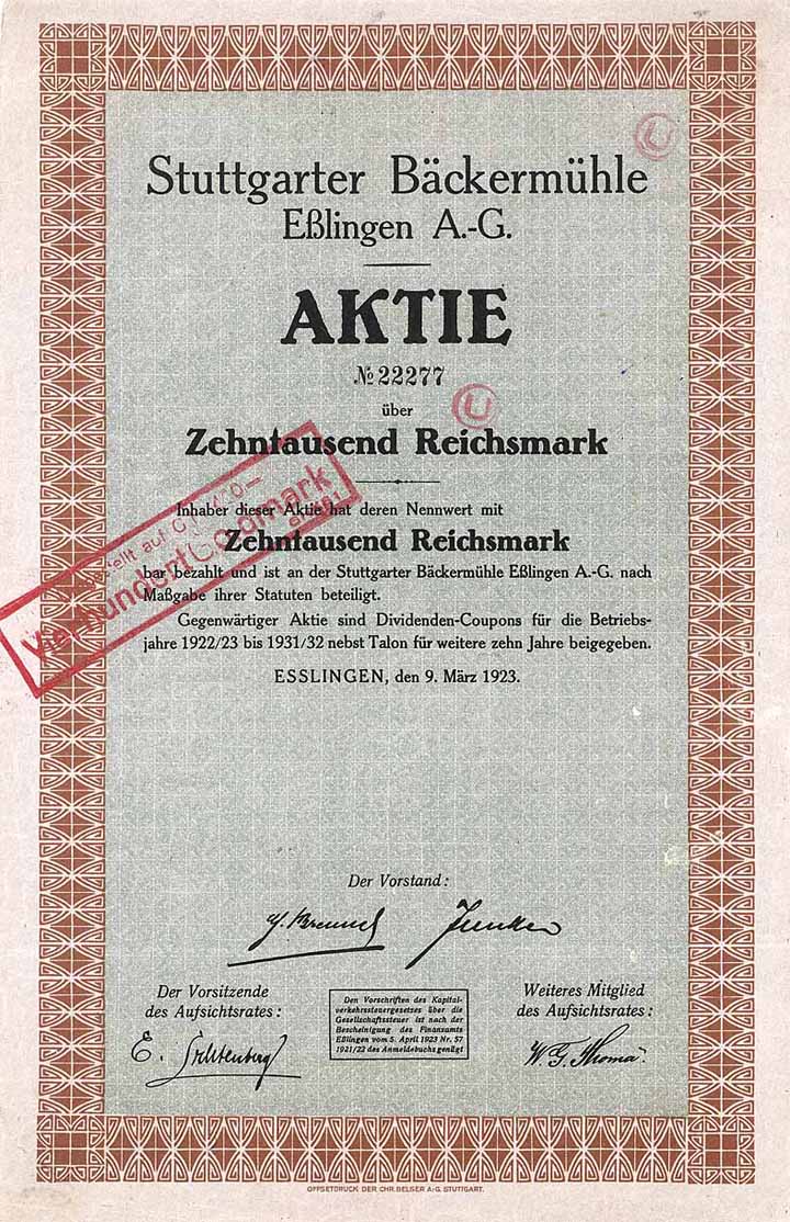 Stuttgarter Bäckermühle Eßlingen AG