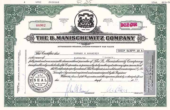 B. Manischewitz Co.