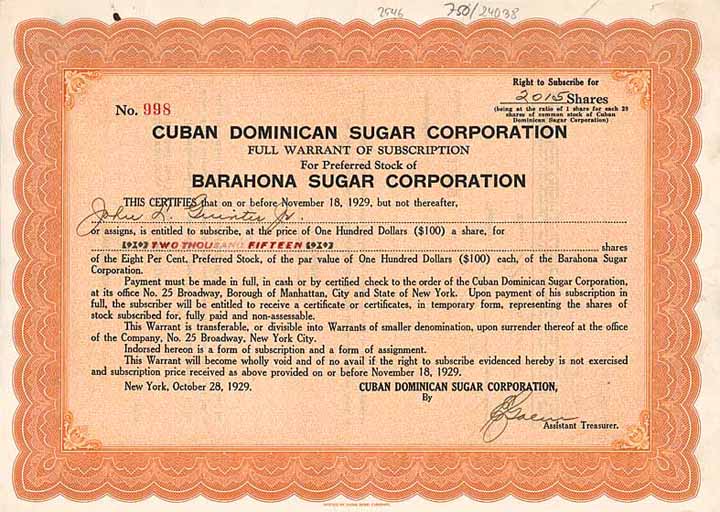 Cuban Dominican Sugar Co.