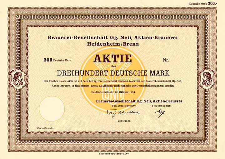 Brauerei-Gesellschaft Gg. Neff Aktien-Brauerei