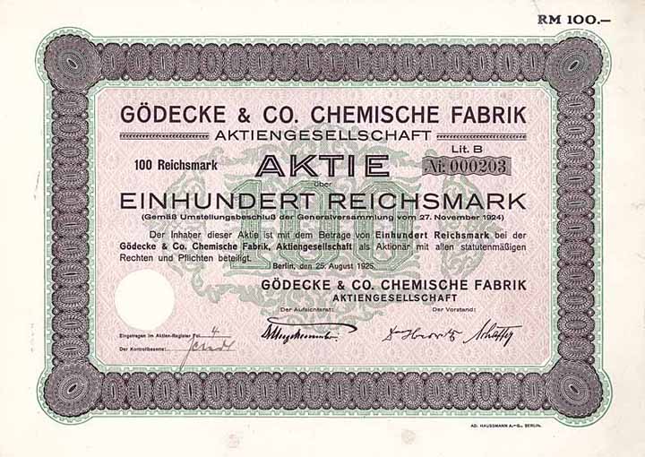 Gödecke & Co. Chemische Fabrik AG