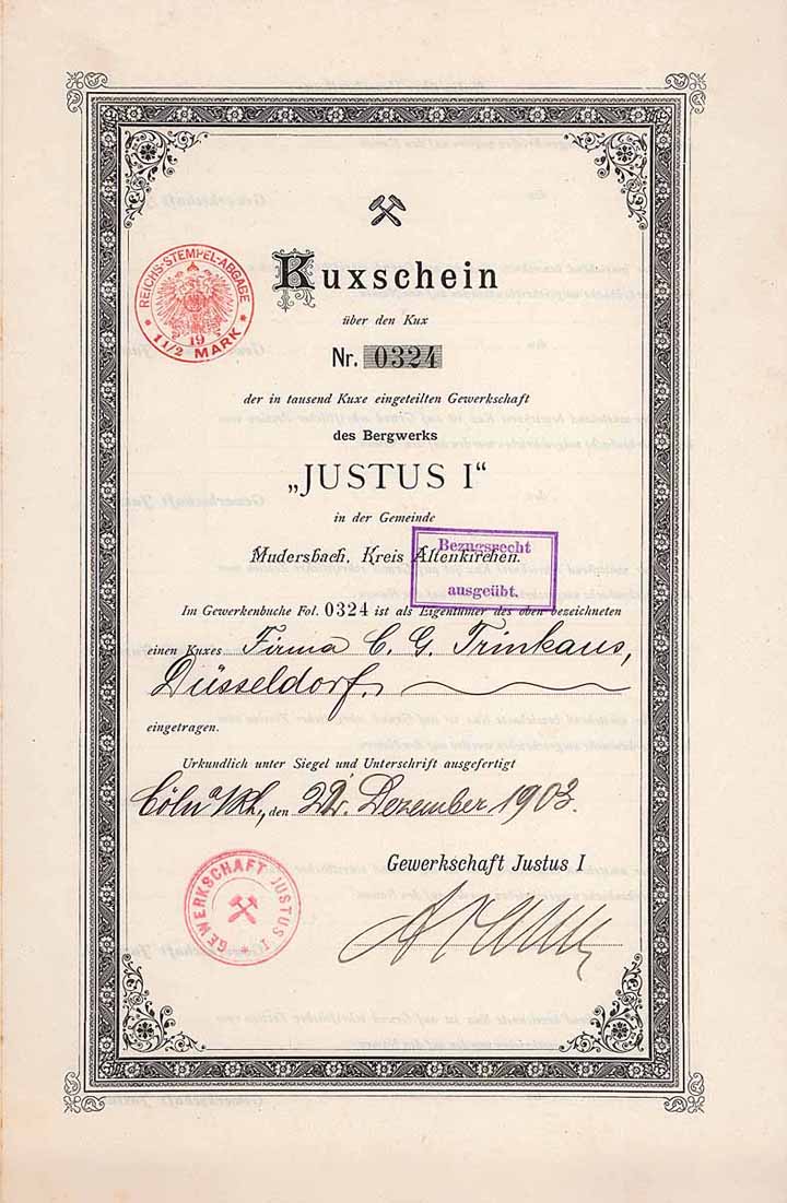 Gewerkschaft Justus I