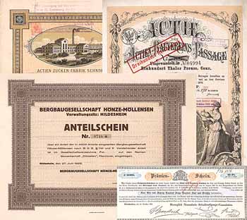 Deutschland (6 Wertpapiere 1837-1933)
