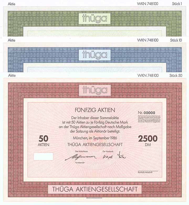 Thüga AG (3 Stücke)