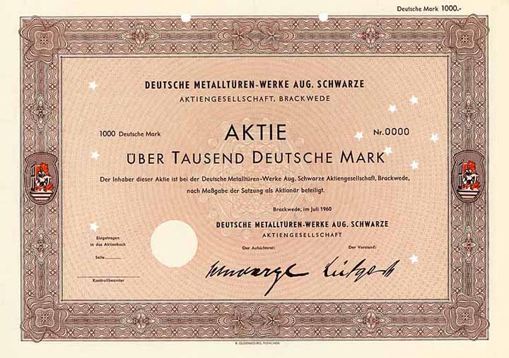 Deutsche Metalltüren-Werke Aug. Schwarze AG