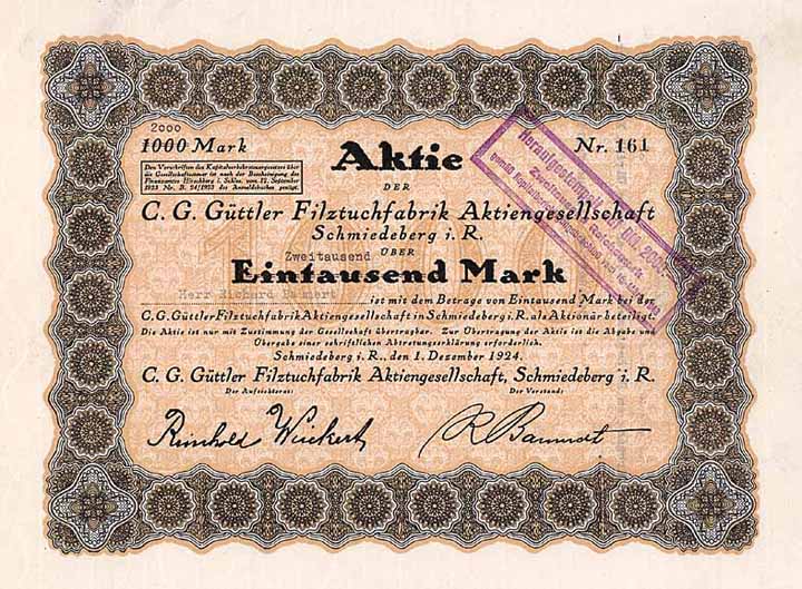 C. G. Güttler Filztuchfabrik AG