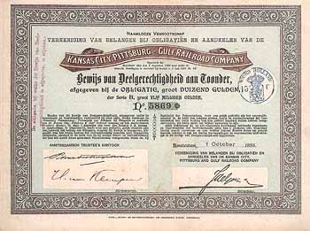 N.V. Vereeniging van Belangen bij Obligatien en Aandeelen van de Kansas City, Pittsburg & Gulf Railroad