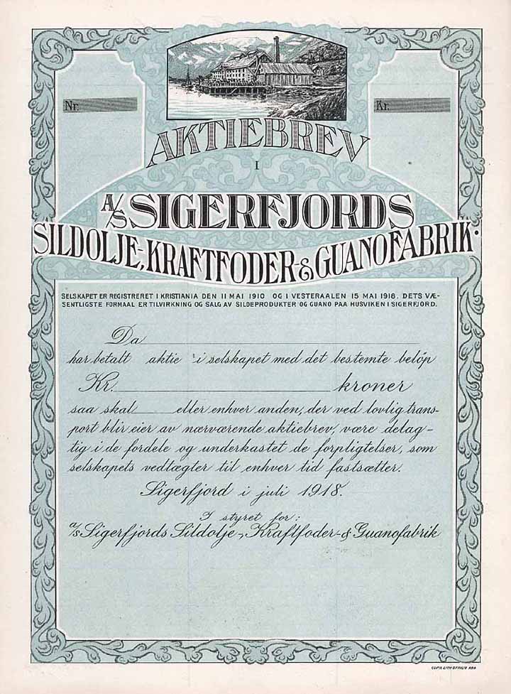 A/S Sigerfjords Sildolje-Kraftfoder- & Guanofabrik